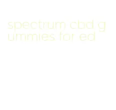 spectrum cbd gummies for ed